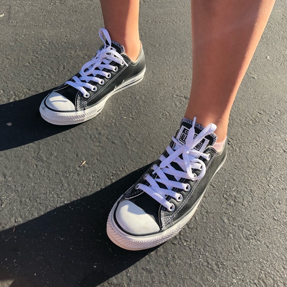 Black Leather Converse